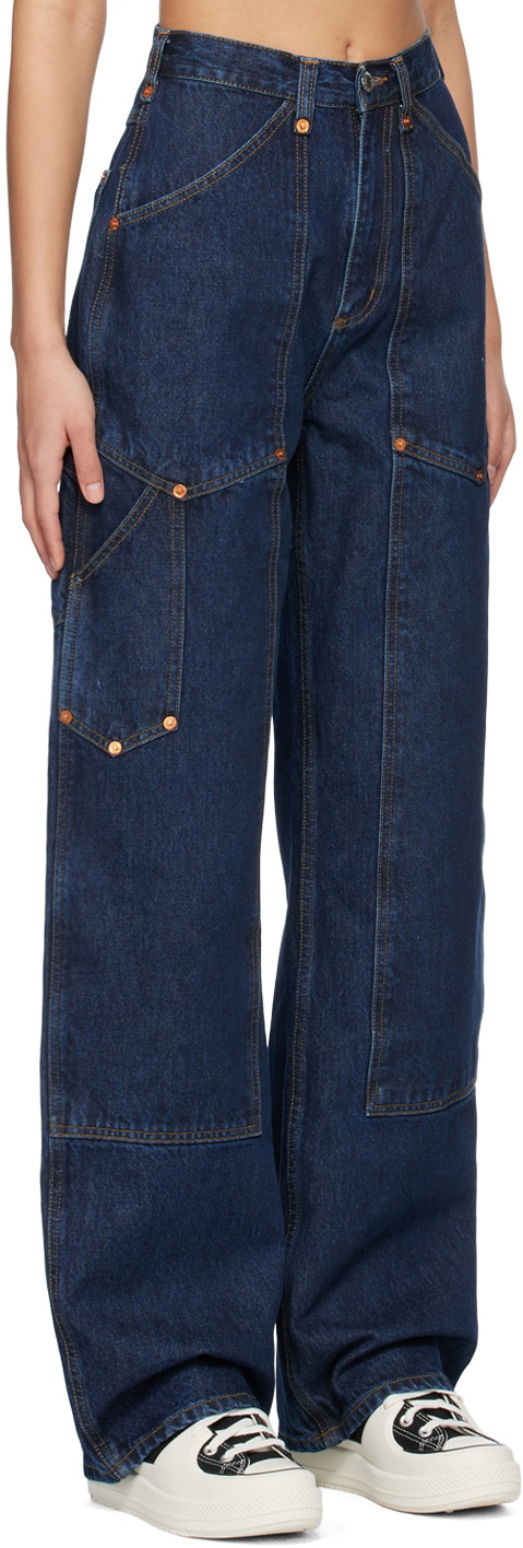 Re/Done Blue Super High Workwear Jeans