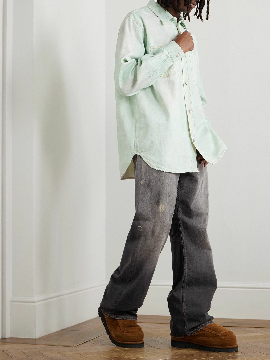 Acne Studios - Straight-Leg Distressed Paint-Splattered
