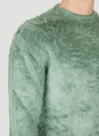 Fluffy Knit Sweater in Green