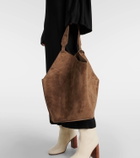 Khaite Lotus Medium suede tote bag