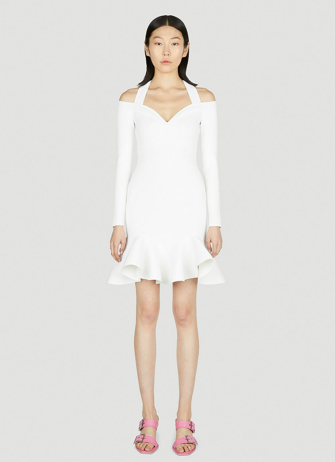 Alexander McQueen Ruffle Flare Dress