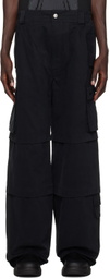 MISBHV Black Baggy Work Cargo Pants