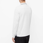 Stone Island Men's Long Sleeve Patch Polo Shirt in White