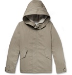 Yves Salomon - Cotton-Blend Hooded Down Parka with Detachable Shearling and Satin Lining - Brown