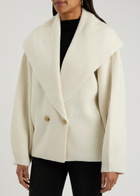 Toteme Double-breasted Wool-blend Cardigan Cream