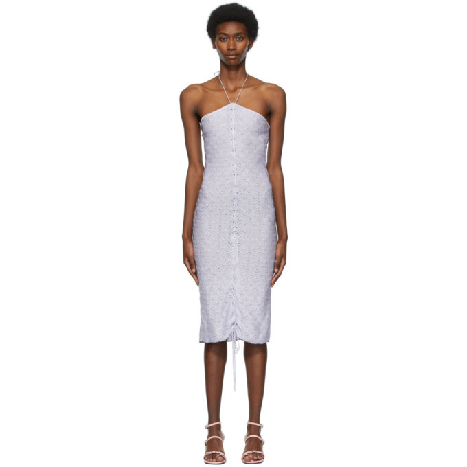 Photo: Gauntlett Cheng SSENSE Exclusive Purple V Dress