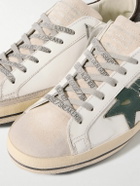 Golden Goose - Super-Star Distressed Leather and Suede Sneakers - White
