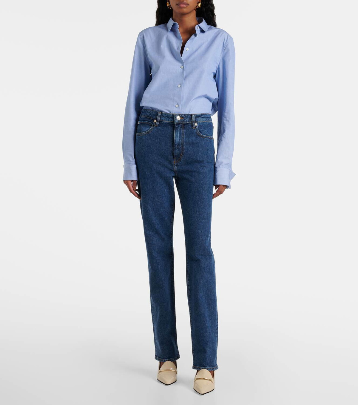 Frame The Ruler high-rise straight jeans Frame Denim