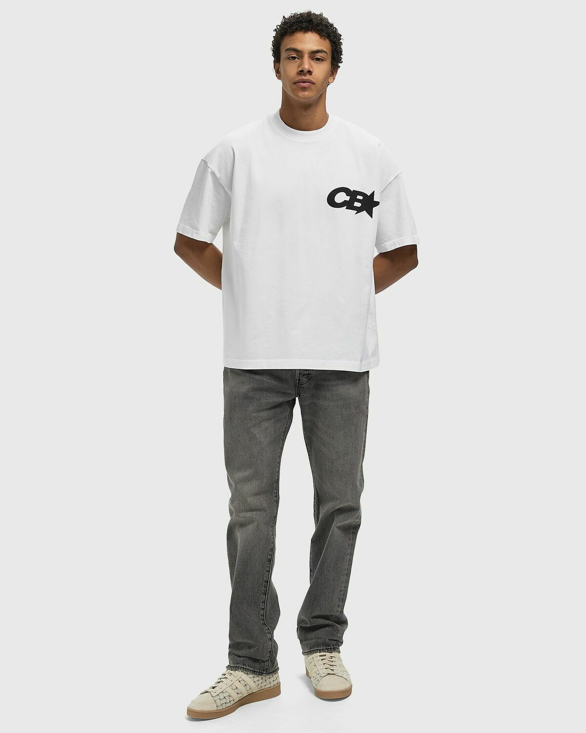 Cole Buxton CB STAR RACING TEE White Mens Shortsleefe