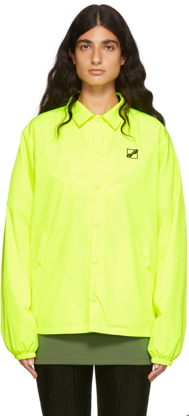 Photo: We11done Yellow Polyester Windbreaker Jacket