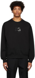 Dolce & Gabbana Black Embossed Logo Sweatshirt