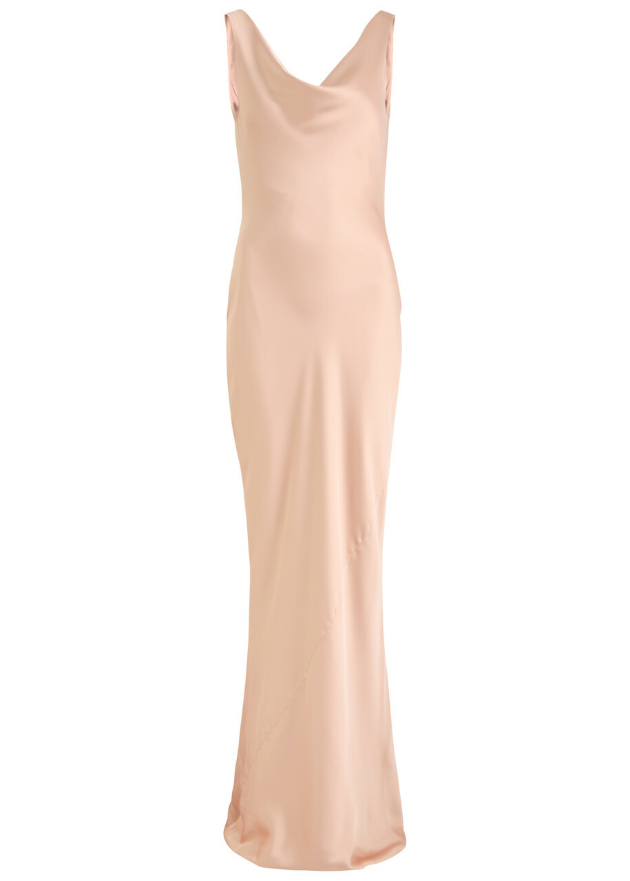 Norma Kamali Maria Satin Gown Light Pink