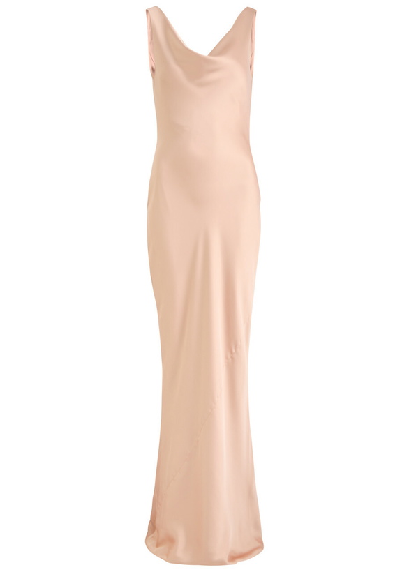 Photo: Norma Kamali Maria Satin Gown Light Pink