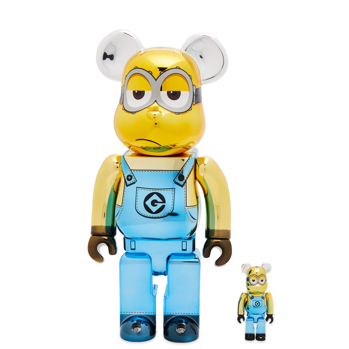 Medicom Kevin Chrome Version Be@rbrick 100% & 400% in Gold Medicom