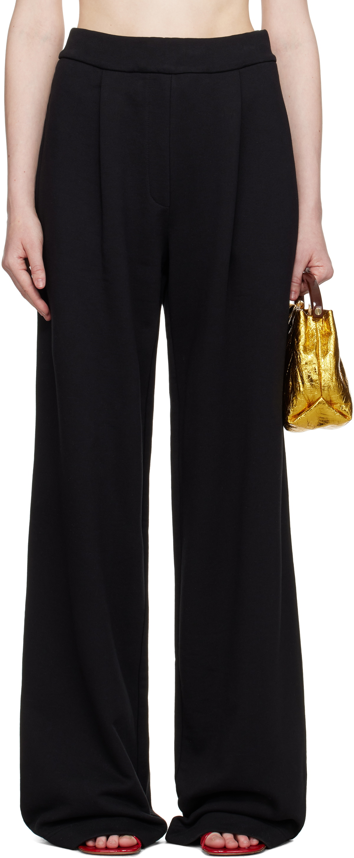 Dries Van Noten Black Straight Sweatpants