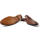 Berluti - Lorenzo Leather Backless Loafers - Men - Chocolate