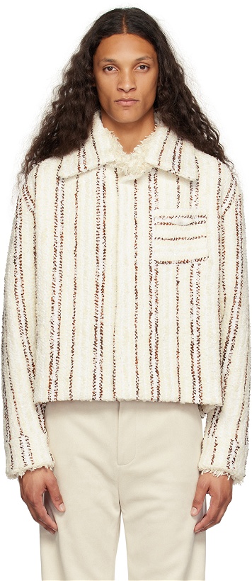 Photo: young n sang Off-White Hand-Woven Jacket