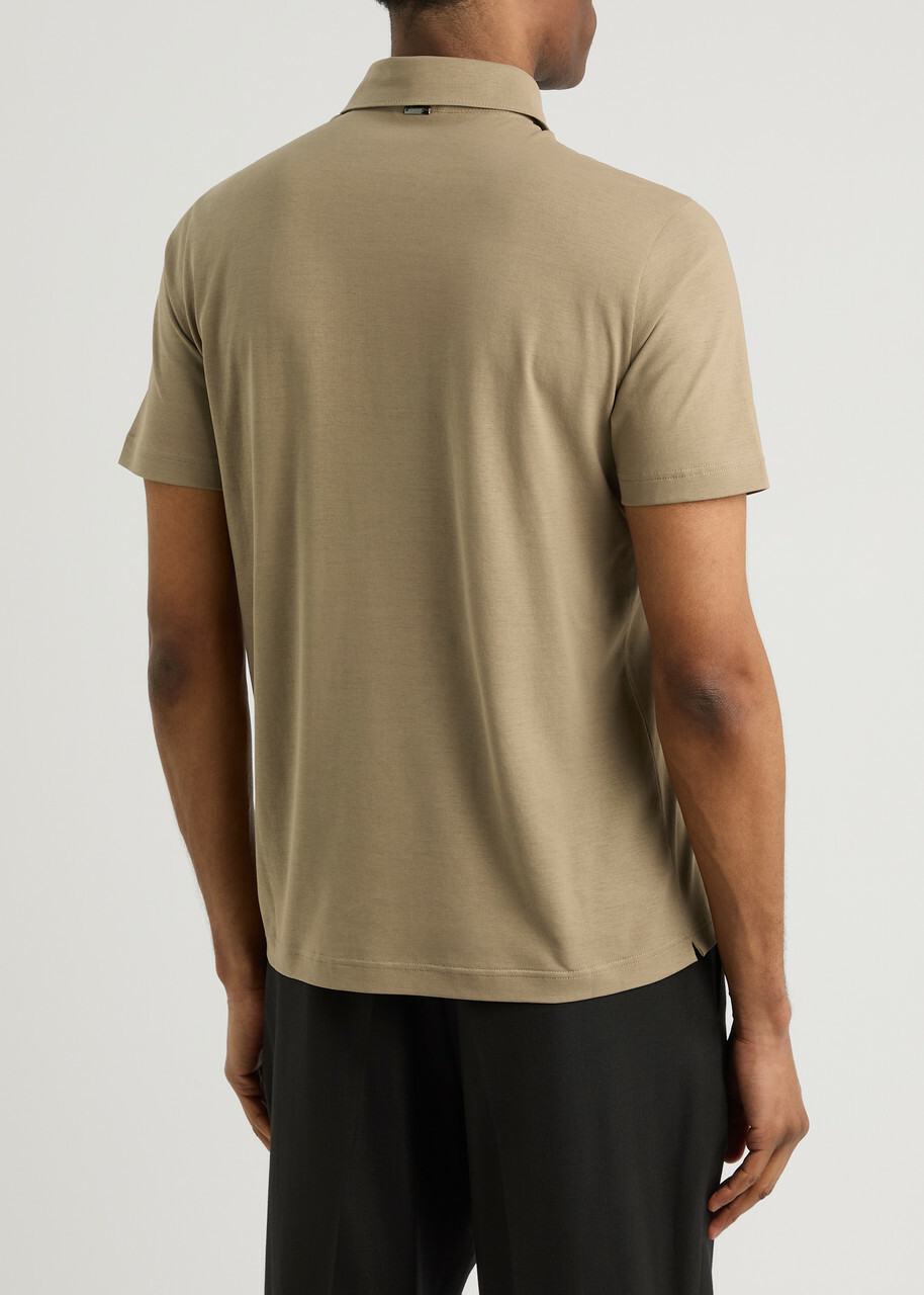Herno Cotton-jersey Polo Shirt Beige