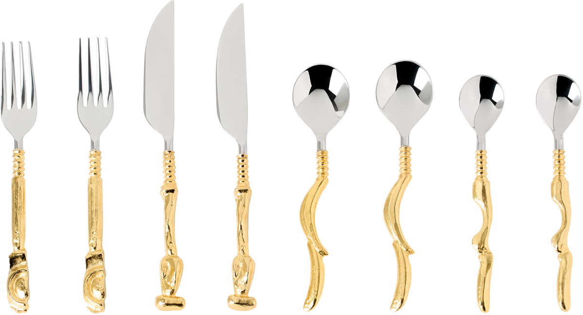 Alighieri Gold & Silver 'The Totemic Devotion' Cutlery Set, 8 pcs