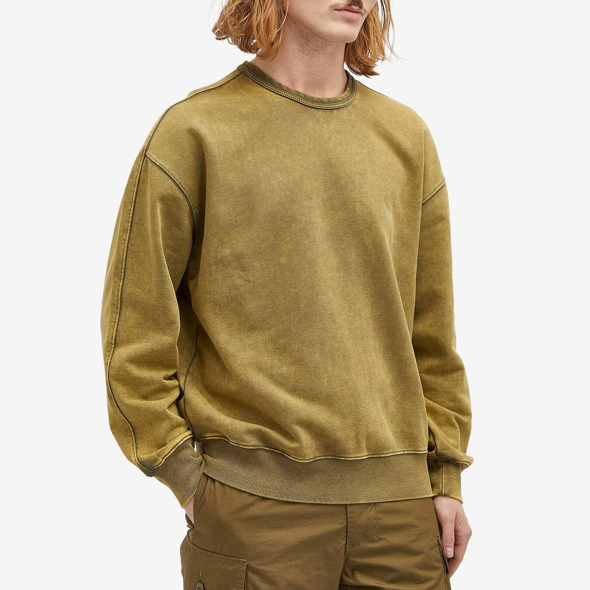 FrizmWORKS Men's OG Vintage Crew Sweat in Olive