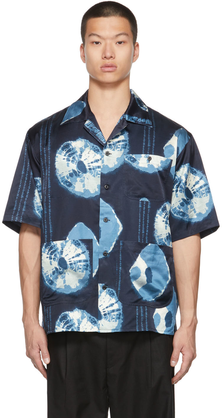 Nicholas Daley Graphic Shibori-Dyed Shirt Nicholas Daley