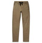 Aspesi - Slim-Fit Cotton-Twill Drawstring Trousers - Brown