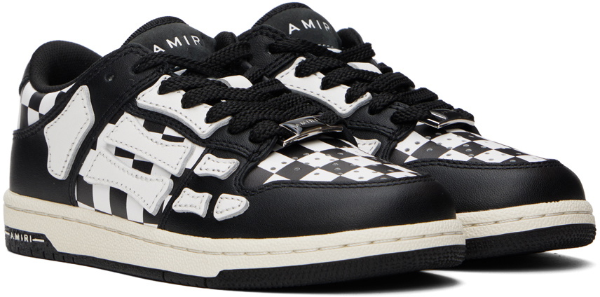 スニーカー Amiri Skel Top Low Black White Plaid Sneaker AMIRI Skel Top Low Black/White Plaid Sneaker | TheDoubleF
