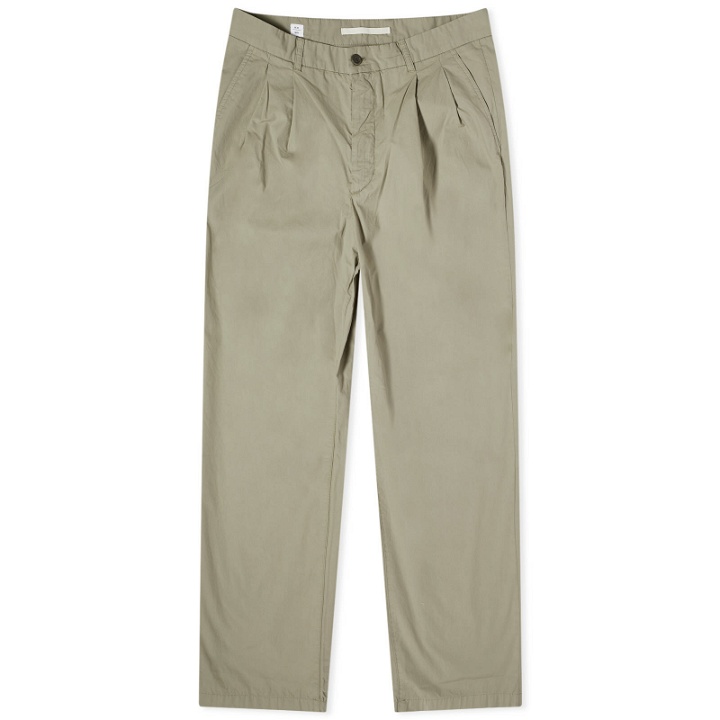 Photo: Norse Projects Men's Benn Relaxed Typewriter Pleated Trousers in Clay