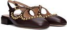 Bally Brown Ballyrina Slingback Heels