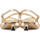 Jimmy Choo Gold Farris 35 Heeled Sandals
