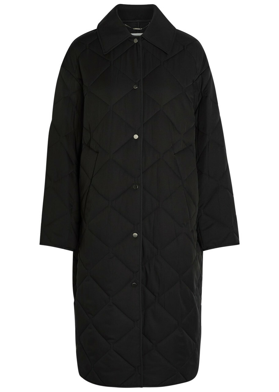 Joseph Penny Quilted Woven Coat Black
