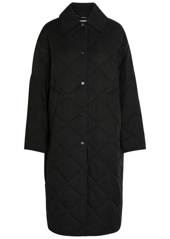 Photo: Joseph Penny Quilted Woven Coat Black