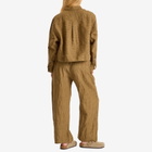 Deiji Studios Women's Tie Hem Linen Set in Pine Check