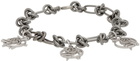 C2H4 Silver Future Yacht Club Emblem Bracelet.