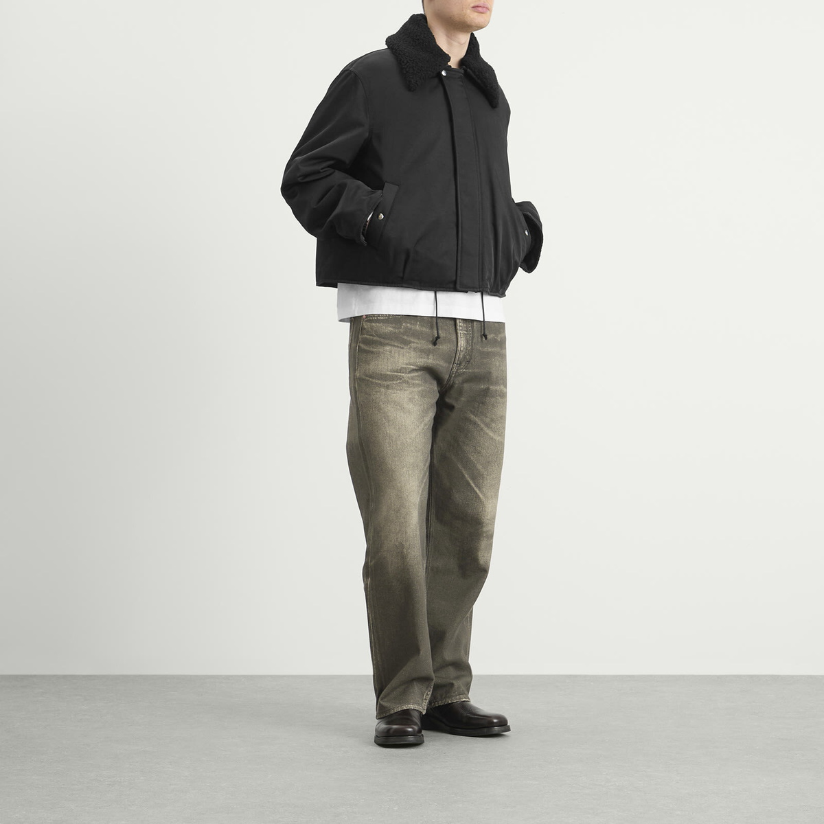 Our Legacy Men's Digital Aurora Print Third Cut Jeans in Black Our