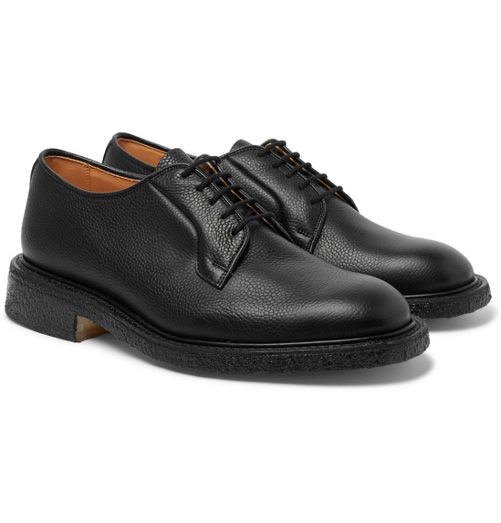Photo: Tricker's - Robert Pebble-Grain Leather Derby Shoes - Black