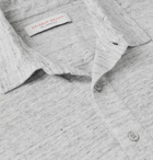 Orlebar Brown - Sebastian Slim-Fit Mélange Linen-Jersey Polo Shirt - Gray