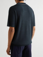 Theory - Linen-Blend Polo Shirt - Black