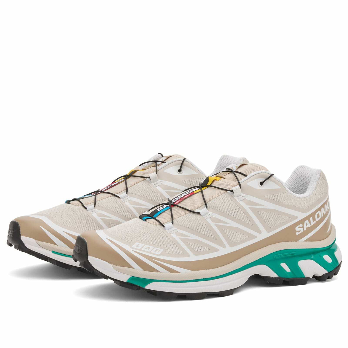 Salomon XT-6 Sneaker in Rainy Day/Chinchilla/Dynasty Green