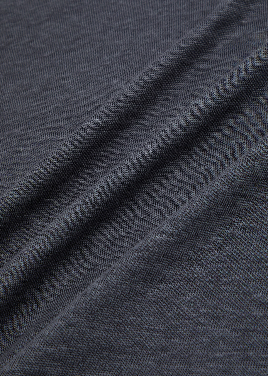 Paige Shelton Linen Polo Shirt Blue