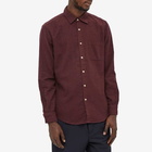 Portuguese Flannel Men's Teca Flannel Shirt in Bordeaux