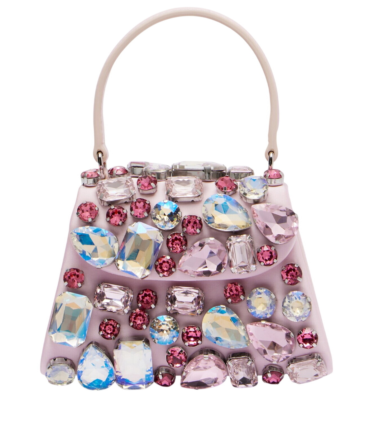 Self-Portrait Crescent embellished leather shoulder bag Self-Portrait