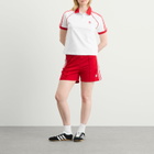 Adidas Women's SST Adicolor Short Sleeve Polo in White/Better Scarlet