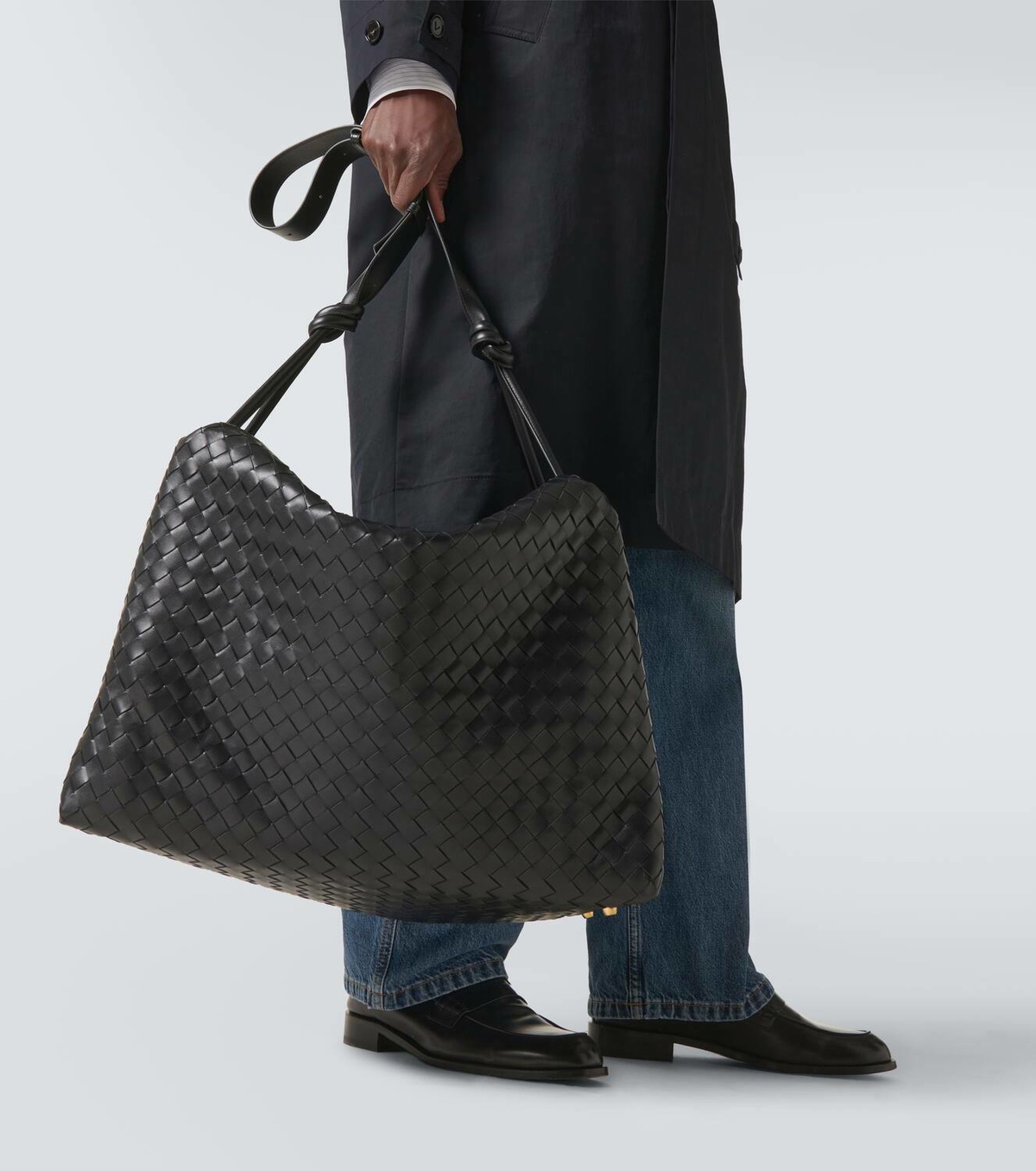 Bottega Veneta Loop Intrecciato Large leather duffel bag