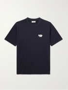 NN07 - Adam App 3209 Logo-Appliquéd Pima Cotton-Jersey T-Shirt - Blue