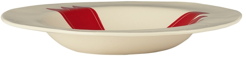 Laetitia Rouget Red & Off-White Tulip Dinner Plate