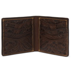 RRL - Tooled Leather Billfold Wallet - Brown