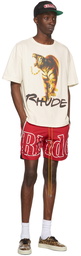 Rhude Red Nylon Shorts