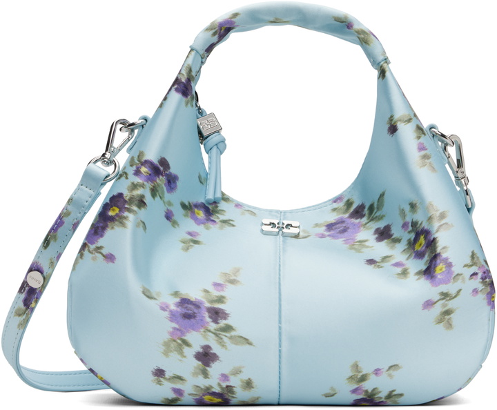 Photo: GANNI Blue Printed Satin Mini Bag