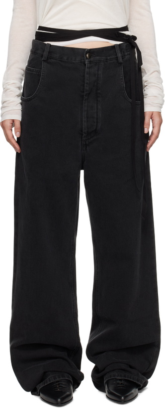 Photo: Ann Demeulemeester Black Polly 5 Pocket High-Comfort Jeans